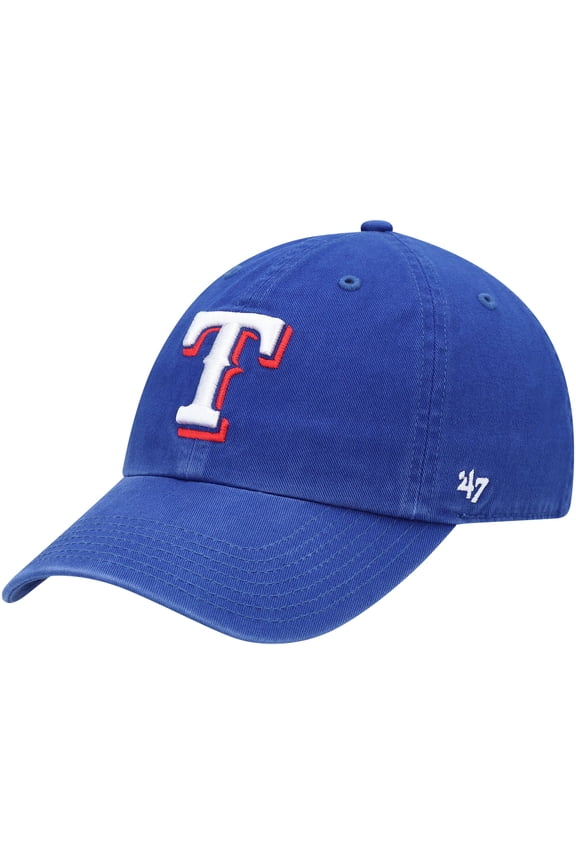 Youth '47 Royal Texas Rangers Team Logo Clean Up Adjustable Hat