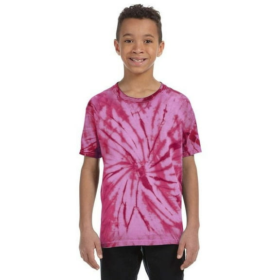 Youth 5.4 oz. 100% Cotton Spider T-Shirt - SPIDER PINK - XS