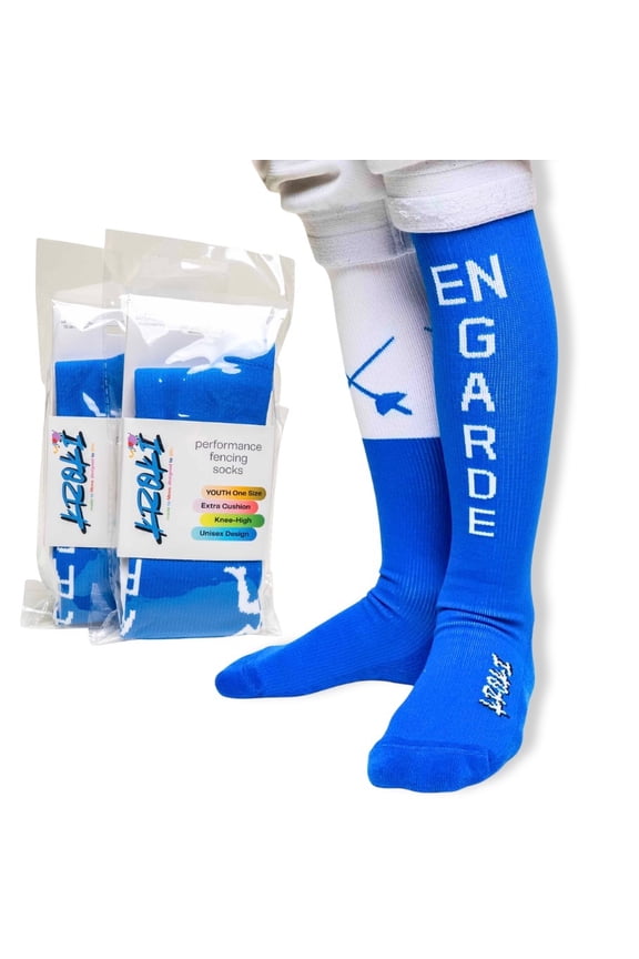 Youth 5-7 Fencing Socks (2 pair) / Cushioned Design for Epee, Foil & Sabre