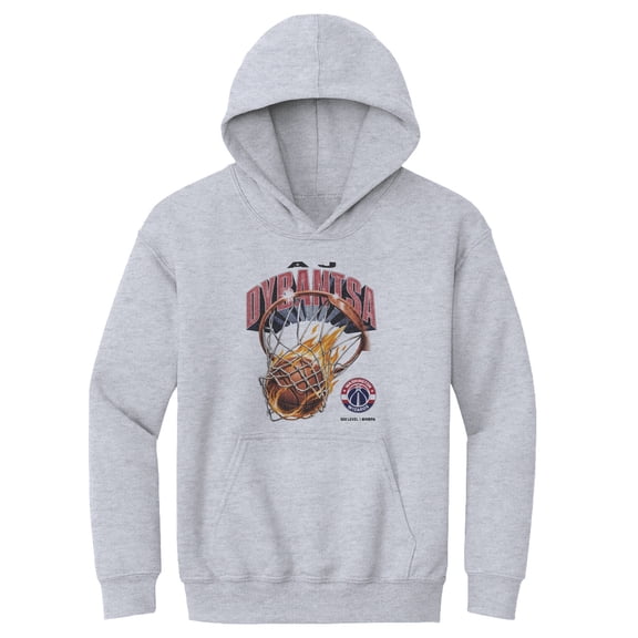 Youth 500 Level AJ Dybantsa Gray Washington Wizards On Fire Hoodie