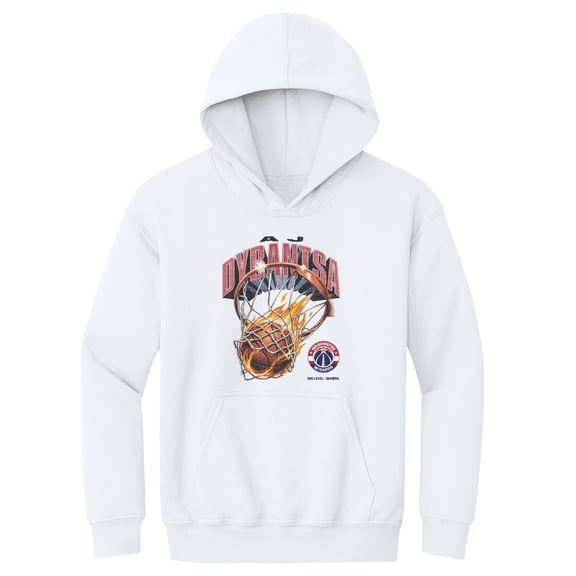 Youth 500 Level AJ Dybantsa White Washington Wizards On Fire Hoodie