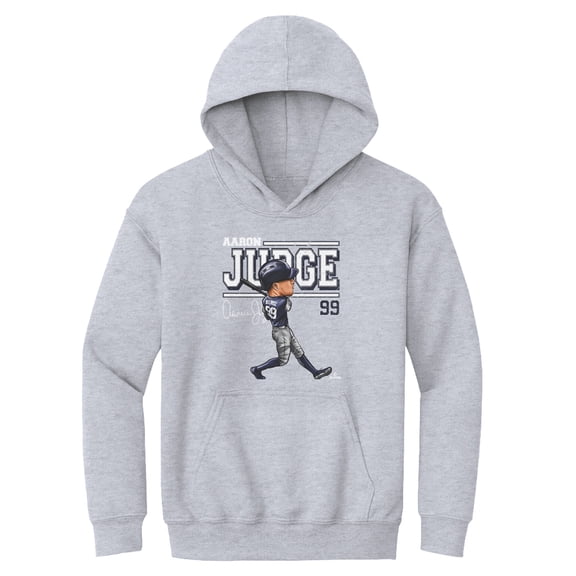 Youth 500 Level Aaron Judge Gray Cartoon Hoodie