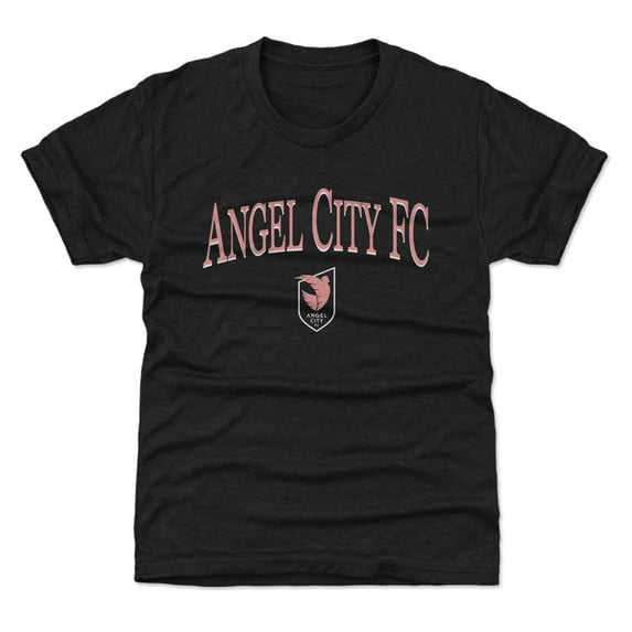 Youth 500 Level Black Angel City FC Team Arch Name Graphic T-Shirt