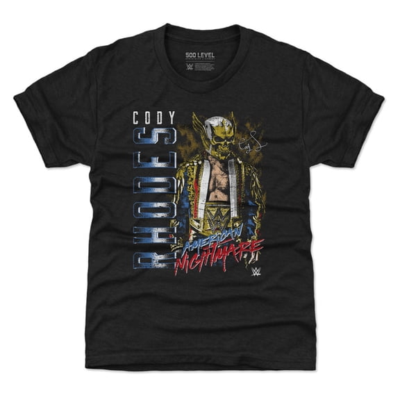 Youth 500 Level Black Cody Rhodes T-Shirt