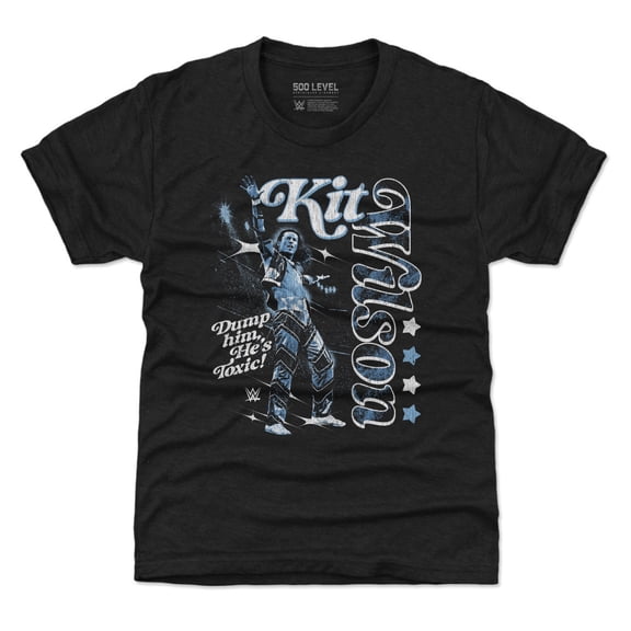 Youth 500 Level Black Kit Wilson Vertical Name T-Shirt