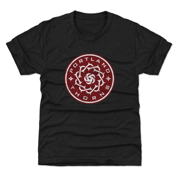 Youth 500 Level Black Portland Thorns FC Vintage Primary Logo Graphic T-Shirt