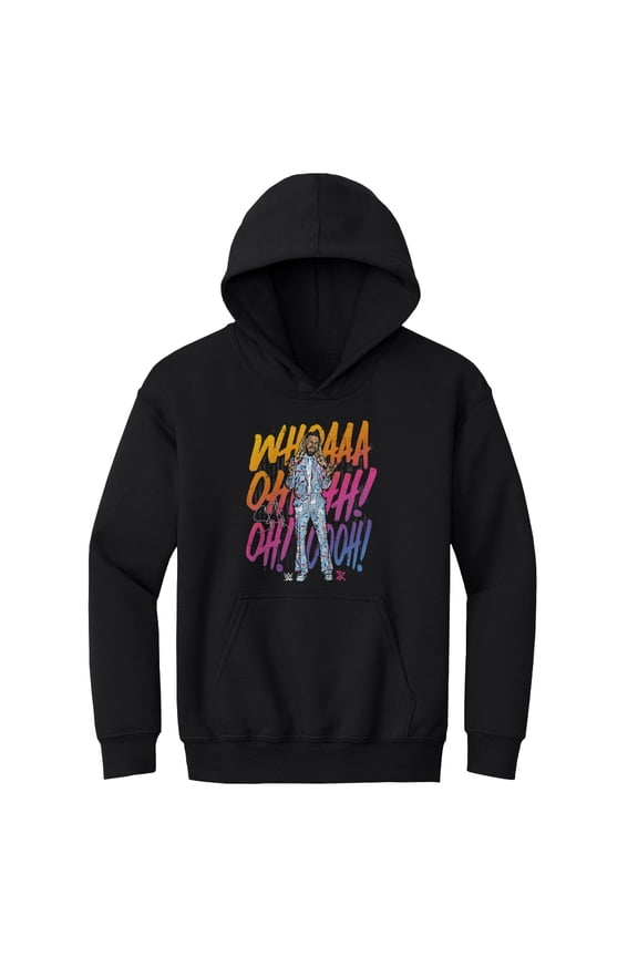 Youth 500 Level  Black Seth "Freakin" Rollins Entrance Chant Pullover Hoodie