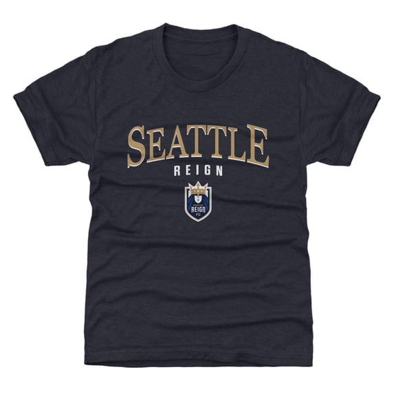 Youth 500 Level Blackened Blue Seattle Reign FC Team Arch Name Graphic T-Shirt