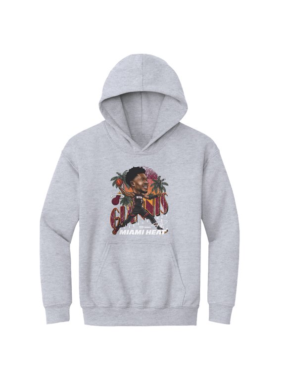 Youth 500 Level Giannis Antetokounmpo Gray Miami Heat Cartoon Hoodie