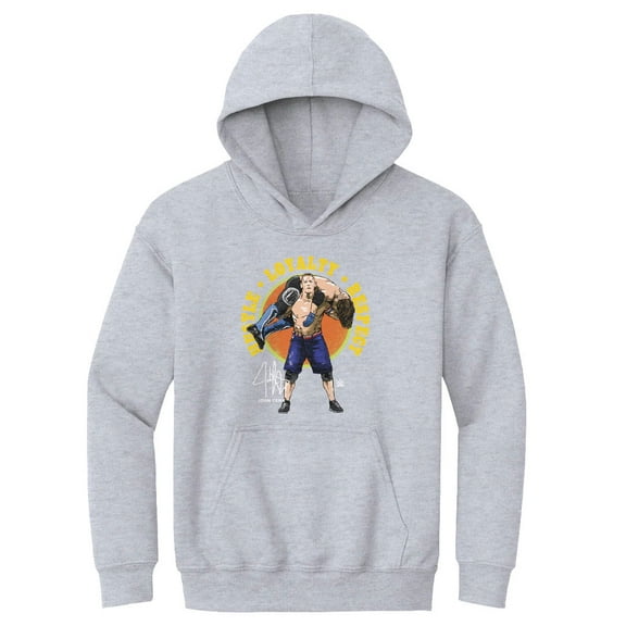 Youth 500 Level Gray John Cena Hustle, Loyalty, Respect Pullover Hoodie
