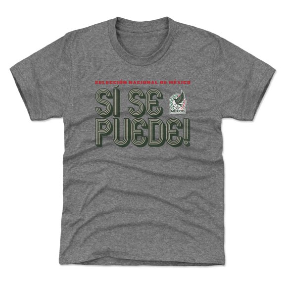 Youth 500 Level  Gray Mexico National Team Si Se Puede Inline Bold T-Shirt