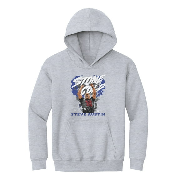 Youth 500 Level Gray "Stone Cold" Steve Austin Pose Pullover Hoodie