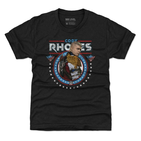 Youth 500 Level Heather Black Cody Rhodes Gritty T-Shirt