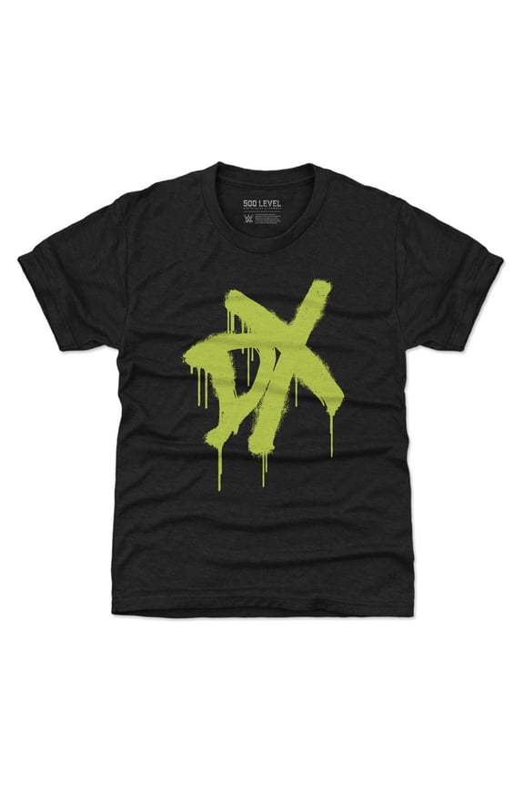 Youth 500 Level  Heather Black D-Generation X Spray Paint Logo T-Shirt