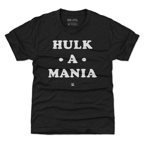 Youth 500 Level  Heather Black Hulk Hogan Hulk-A-Mania T-Shirt
