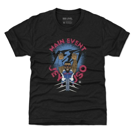Youth 500 Level Heather Black Jey Uso Big Shots Ropes T-Shirt