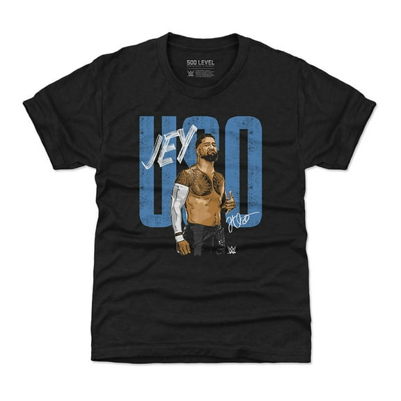 Youth 500 Level Heather Black Jey Uso Pose T-Shirt