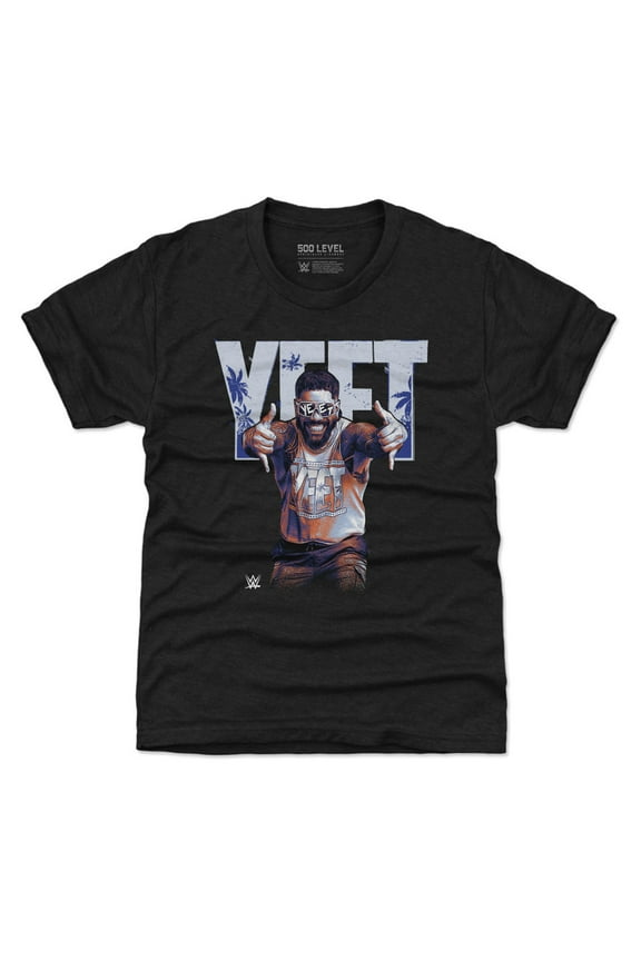 Youth 500 Level Heather Black Jey Uso Yeet Pose T-Shirt