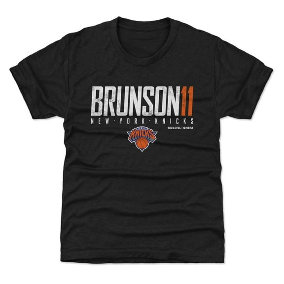 Youth 500 Level Jalen Brunson Black New York Knicks Elite T-Shirt