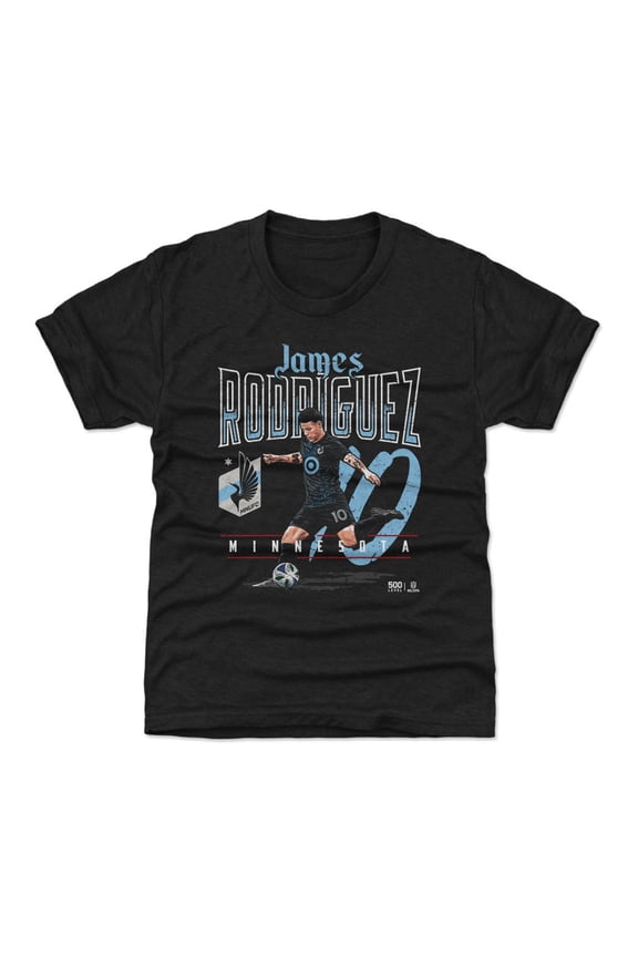 Youth 500 Level James Rodriguez Charcoal Minnesota United FC Feature T-Shirt