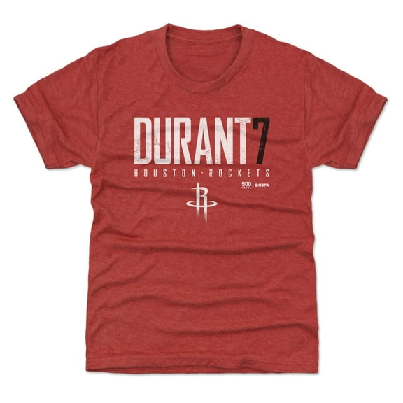 Youth 500 Level Kevin Durant Red Houston Rockets Elite Name & Number T-Shirt