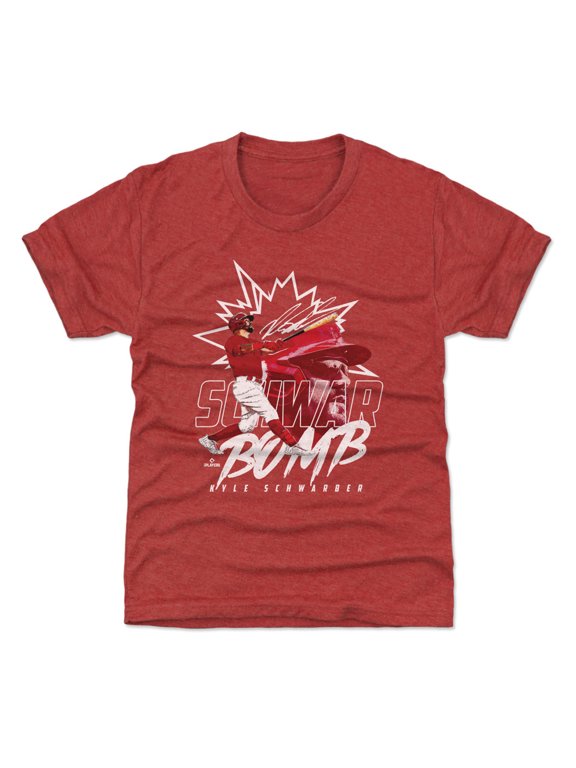 Youth 500 Level Kyle Schwarber Red Dual Schwar Bomb T-Shirt