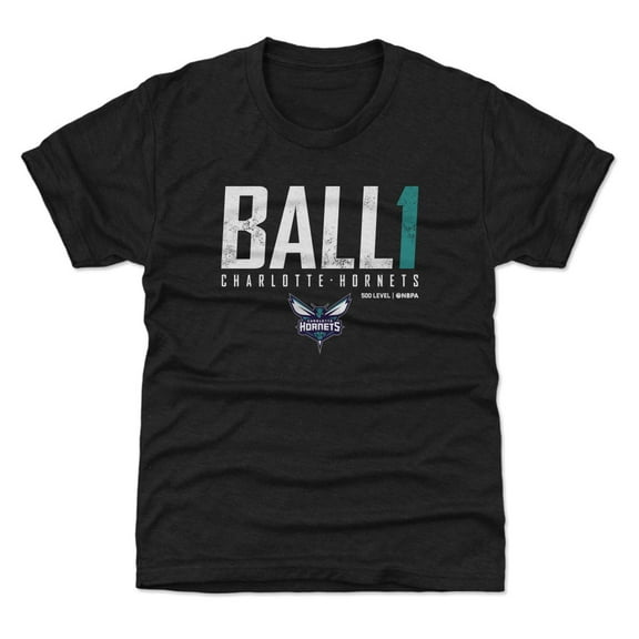Youth 500 Level LaMelo Ball Black Charlotte Hornets Elite T-Shirt