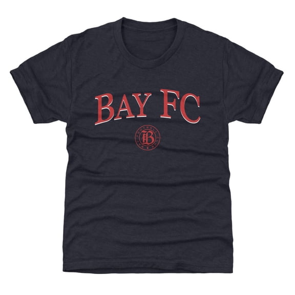 Youth 500 Level Navy Bay FC Team Arch Name Graphic T-Shirt