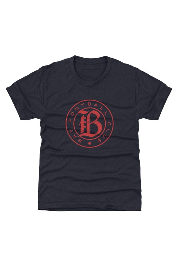 Youth 500 Level Navy Bay FC Vintage Primary Logo Graphic T-Shirt