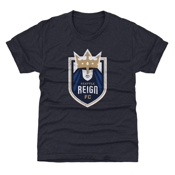 Youth 500 Level Navy Seattle Reign FC Vintage Primary Logo Graphic T-Shirt