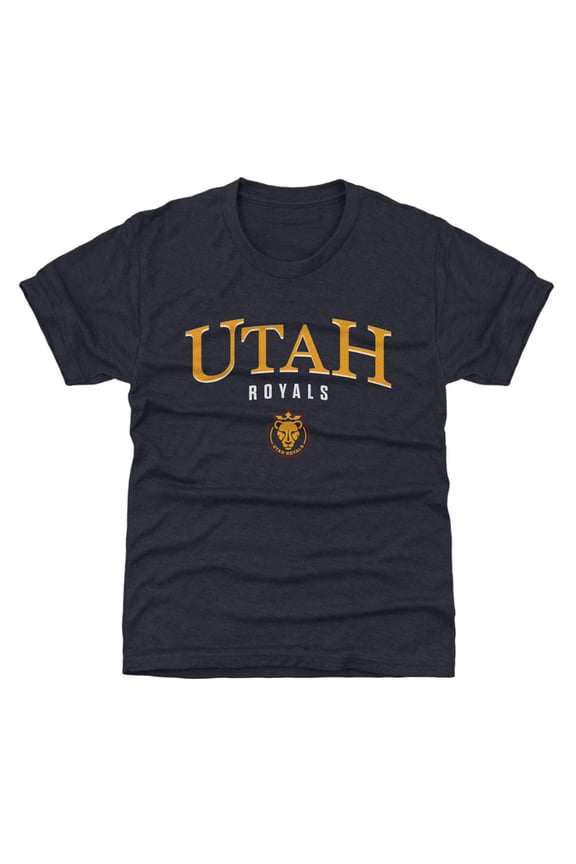 Youth 500 Level Navy Utah Royals Team Arch Name Graphic T-Shirt