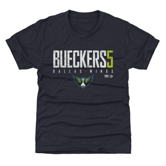 Youth 500 Level Paige Bueckers Navy Dallas Wings Elite Name & Number T-Shirt