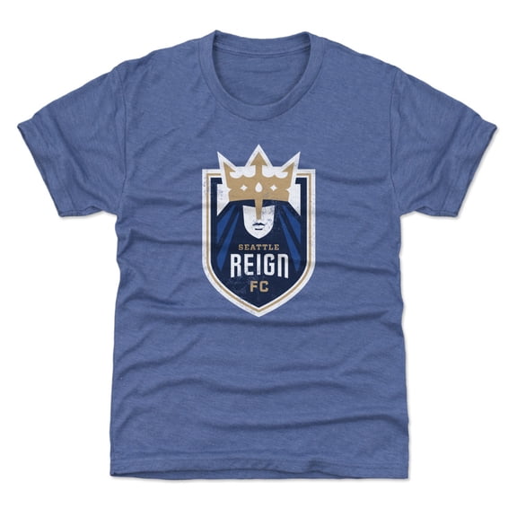 Youth 500 Level Royal Seattle Reign FC Vintage Primary Logo Graphic T-Shirt