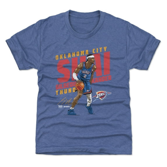 Youth 500 Level Shai Gilgeous-Alexander Blue Oklahoma City Thunder Slant T-Shirt