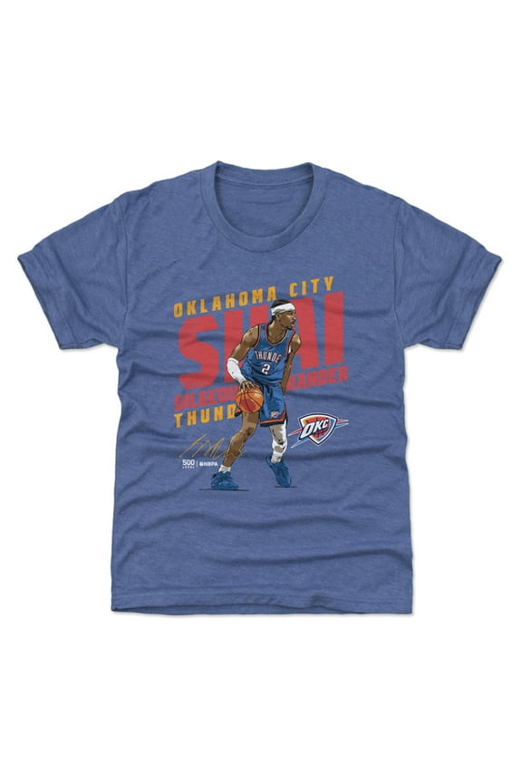 Youth 500 Level Shai Gilgeous-Alexander Blue Oklahoma City Thunder Slant T-Shirt