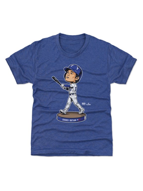Youth 500 Level Shohei Ohtani Royal Bobblehead T-Shirt