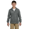 thumbnail image 1 of Youth 8 oz. Full-Zip Fleece - CHARCOAL - L, 1 of 3