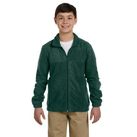 Youth 8 oz. Full-Zip Fleece - HUNTER - XL