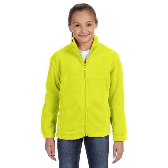 Youth 8 oz. Full-Zip Fleece - SAFETY YELLOW - XL