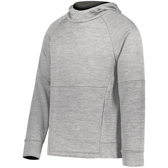 Holloway 223680.05W.XL Youth All-Pro Performance Fleece Hoodie, Athletic Grey Heather & Iron - Extra Large