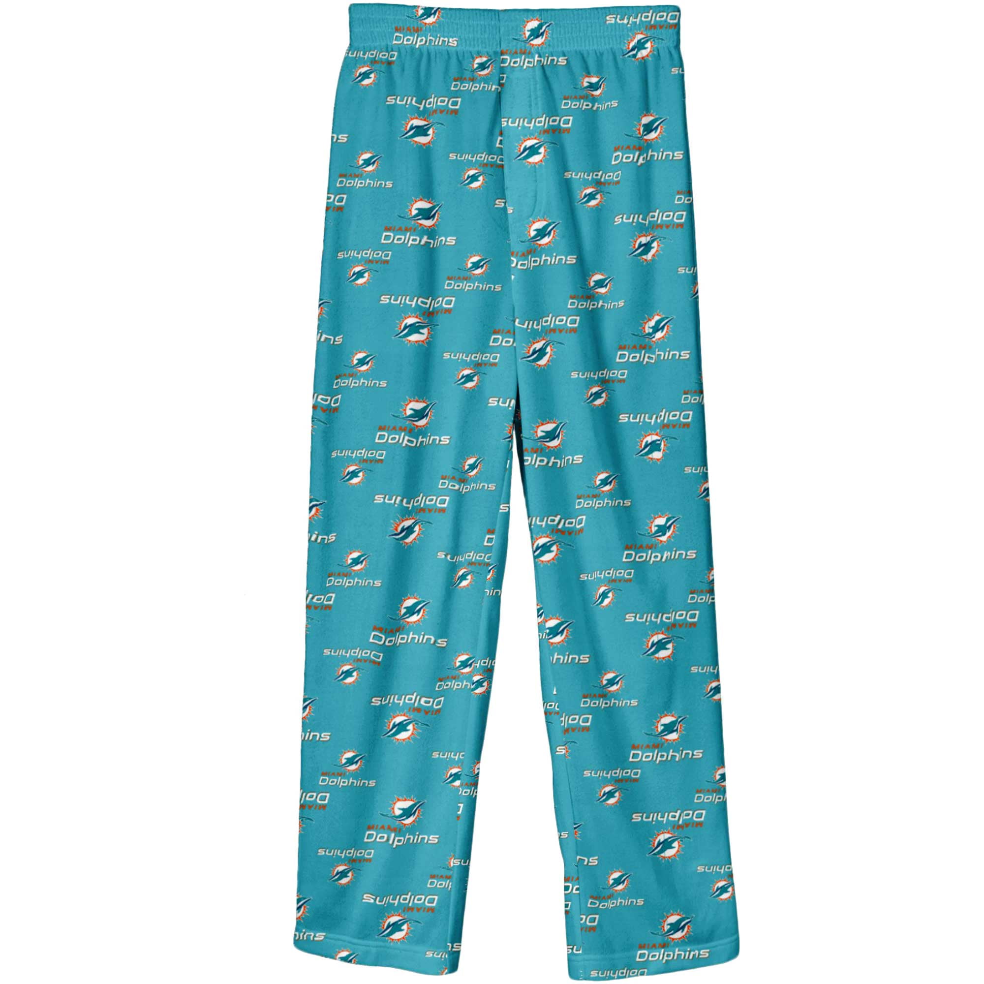 Youth Aqua Miami Dolphins TeamColored Printed Pajama Pants