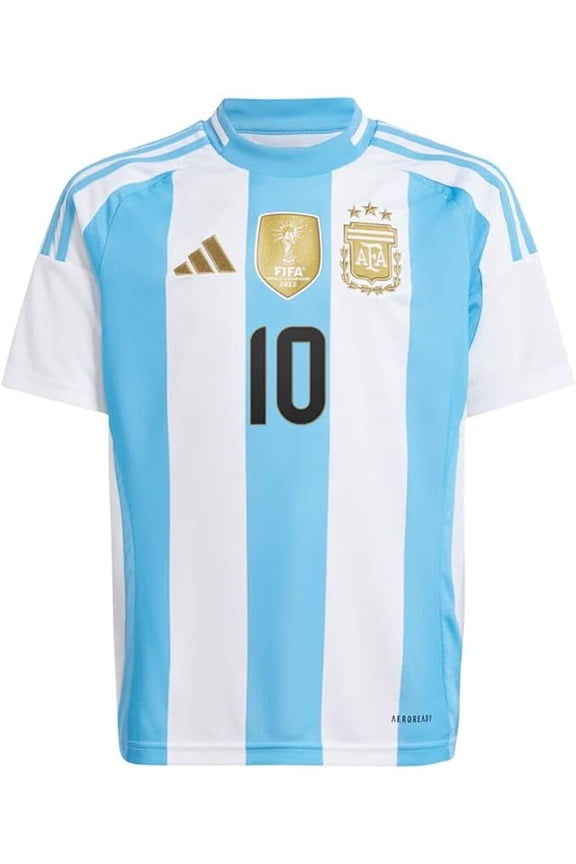 Argentina Home Youth Soccer Jersey 24 (Lionel Messi)