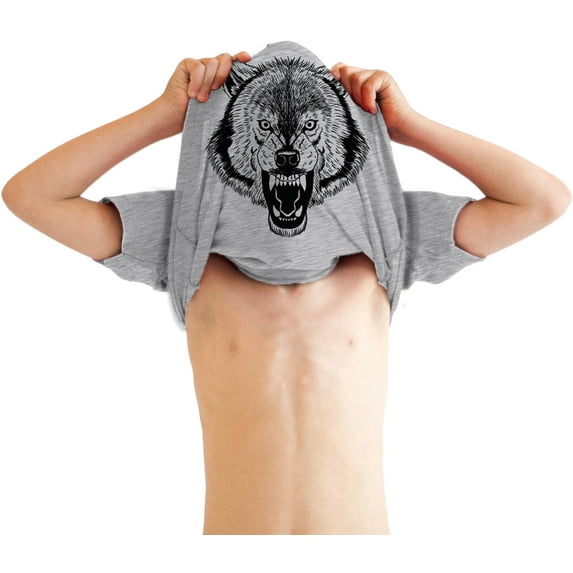 Youth Ask Me About My Wolf Awesome Flip Shirt for Kids
