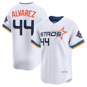 Youth Astros Yordan Alvarez#44 Jersey Baseball Team Fan Jerseys Classic Player T-shirt Game Sports Short Sleeved Tops Embroidered Button-down Shirt