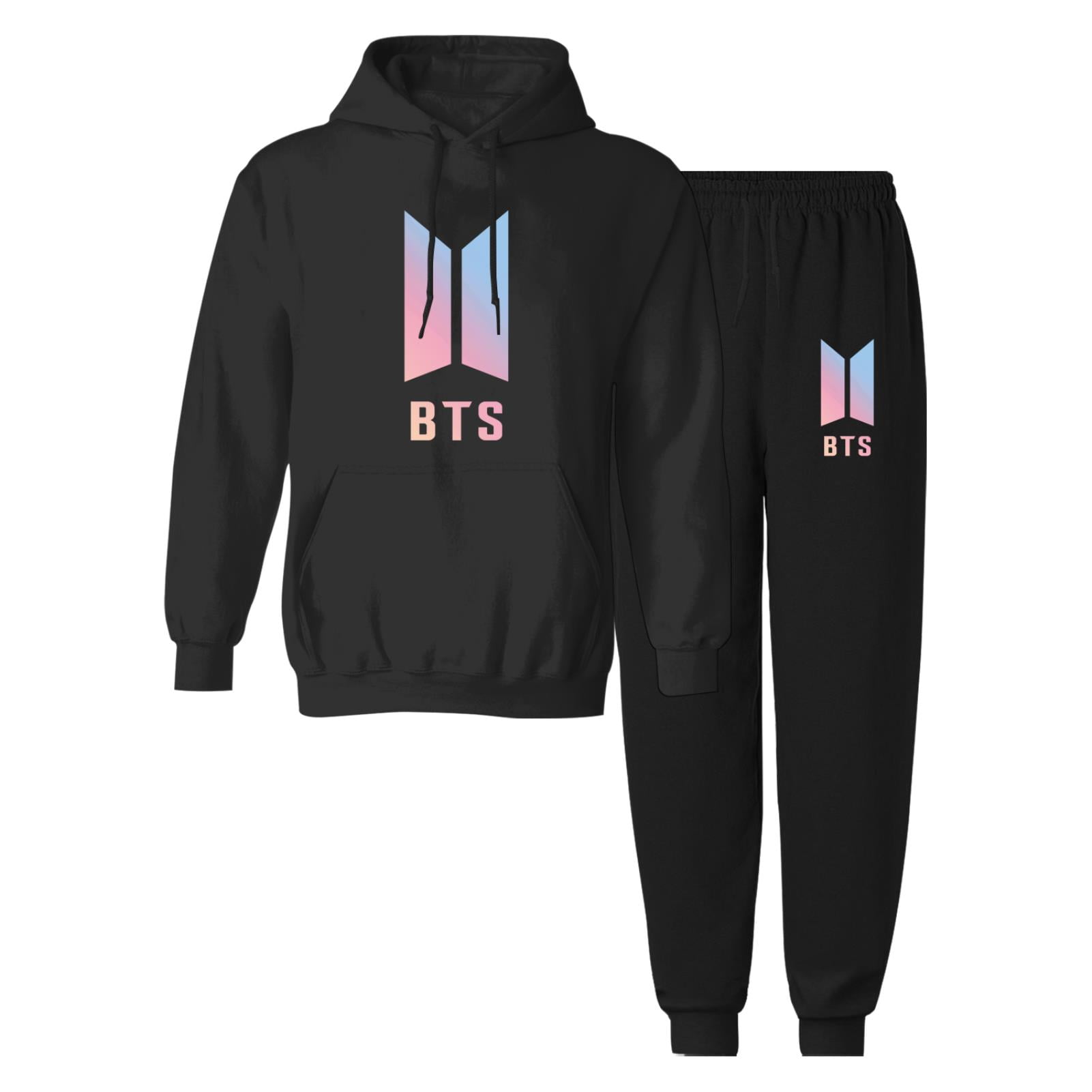 Youth BTS Pullover Hoodie and Sweatpants 2 Piece Outfits Jogging