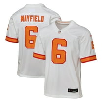 Youth Baker Mayfield White '76 Tampa Bay Buccaneers  Game Jersey