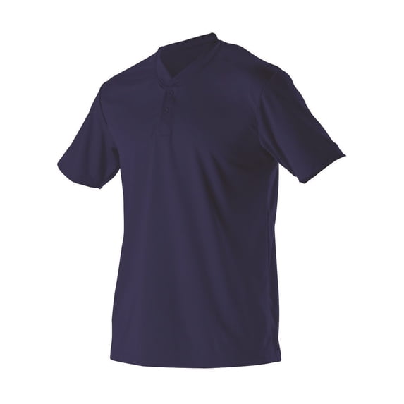 Youth Baseball 2 Button Henley Jersey - Navy M