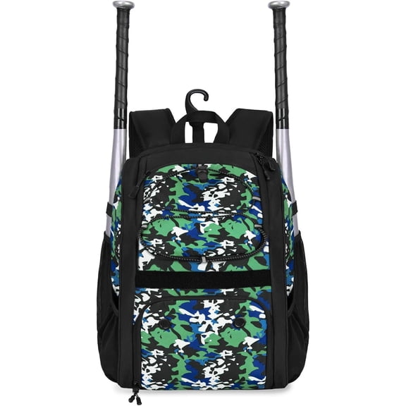 Youth Baseball Bag,Baseball Backpack with Shoes Compartment,Softball Bag with Fence Hook for T-Ball Bat & Equipment