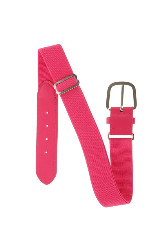 Youth Baseball Belt Adjustable Elastic Softball Belt Toddler Pu Waist Belt For Boys Girls Adults Players Sports Teams Pink