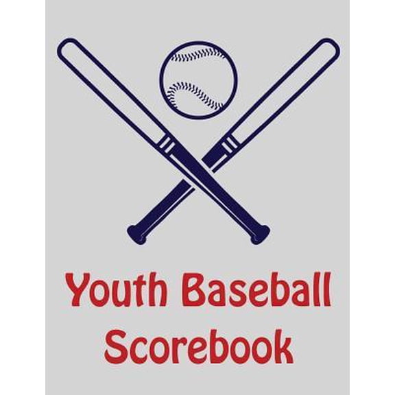 Youth Baseball Scorebook: 100 Scorecards For Baseball and Softball Paperback